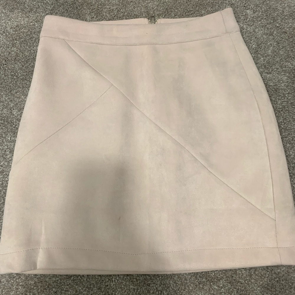 light pink suede skirt!